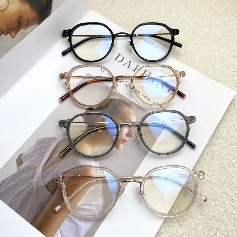 High-quality Fashion Eye Frame Big Frame Online Celebrity SuYan Korean Ultra-light Pure Titanium Myopia Female Stellan P Glasses