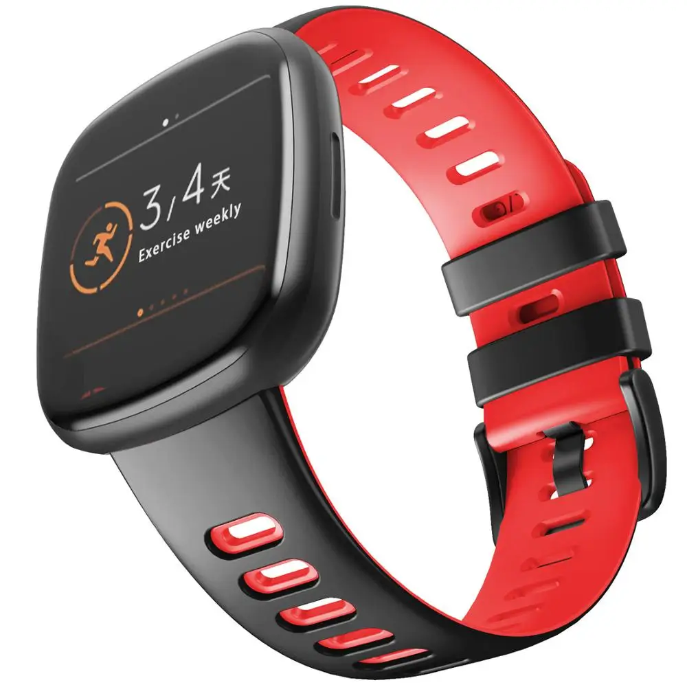 22Mm Siliconen Horlogeband Voor Fitbit Sense/Versa 3 Smart Watch Siliconen Band Vervanging Band