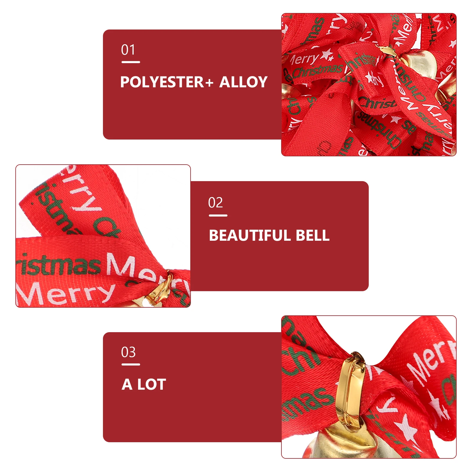 

24Pcs Christmas Bow Ribbons Decorative Ribbon Bells Gift Wrapping Bow Accessories Xmas Tree Decoration Christmas Ribbon Bells