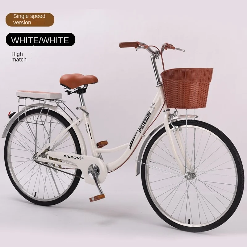 Grylls Vintage Single Speed Bike for Men and Women Lightweight Commuter for Adults Wheel Bike Happy Baby 24 \