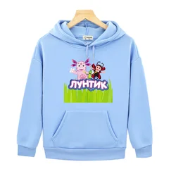 Luntik Cartoon Children Hoodie Moonzy Insect Companions Anime Print Sweatshirt for Boys Girls Kids Pullover Casual Large Clothes