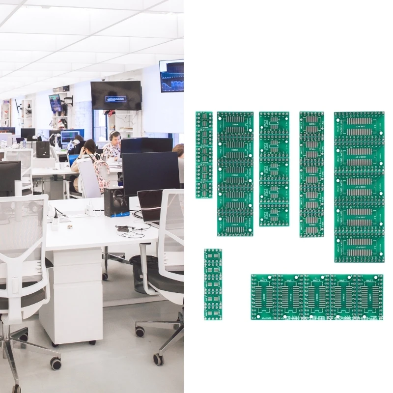 Portable IC Adapters Conversion Board MSOP10 SOT23 SOP8 16 24 28 For Multiple Package Types Construction