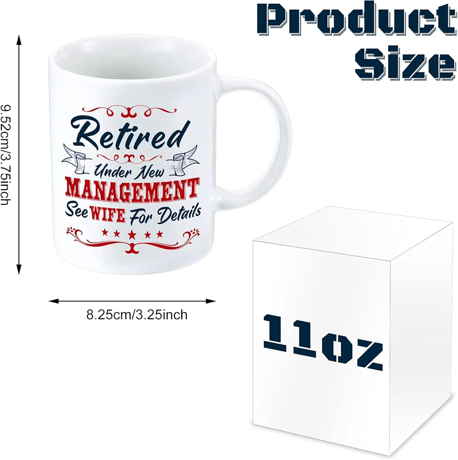 Happy Retirement Gift for Men Retirement Coffee Mugs Retired Under New Management See Wife For Details Coffee Funny Ret cups