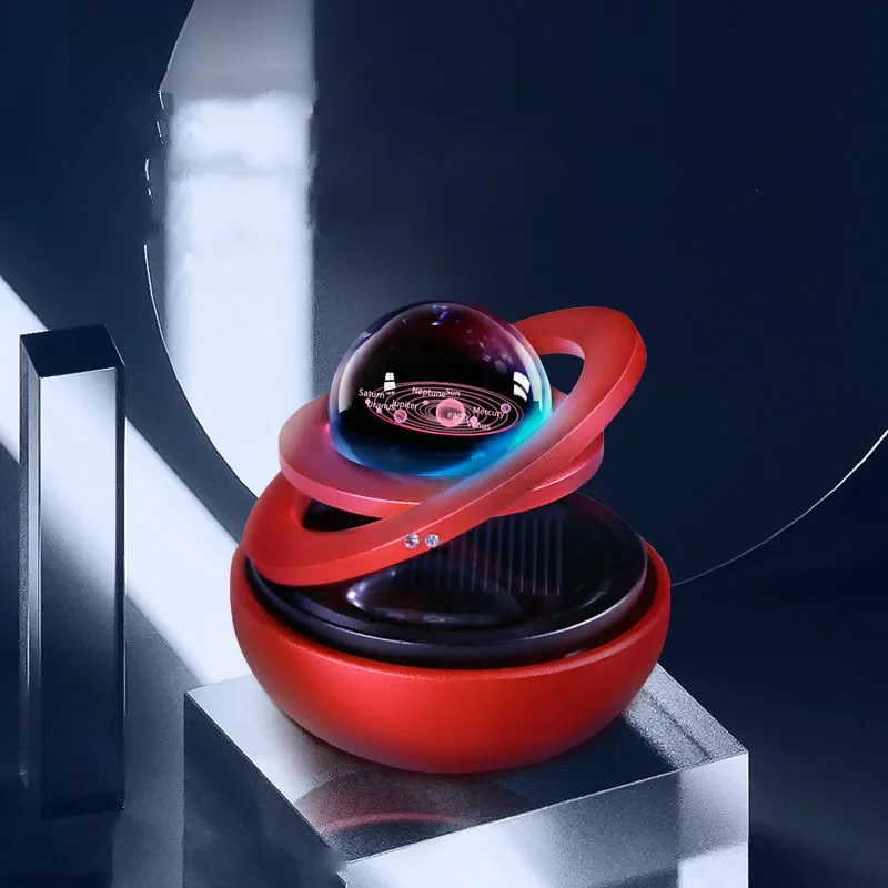 Solar Magnetic Levitation Car Rotating Ornaments Car Decoration Solar System Figurines Decoration Accessories Creative Gift