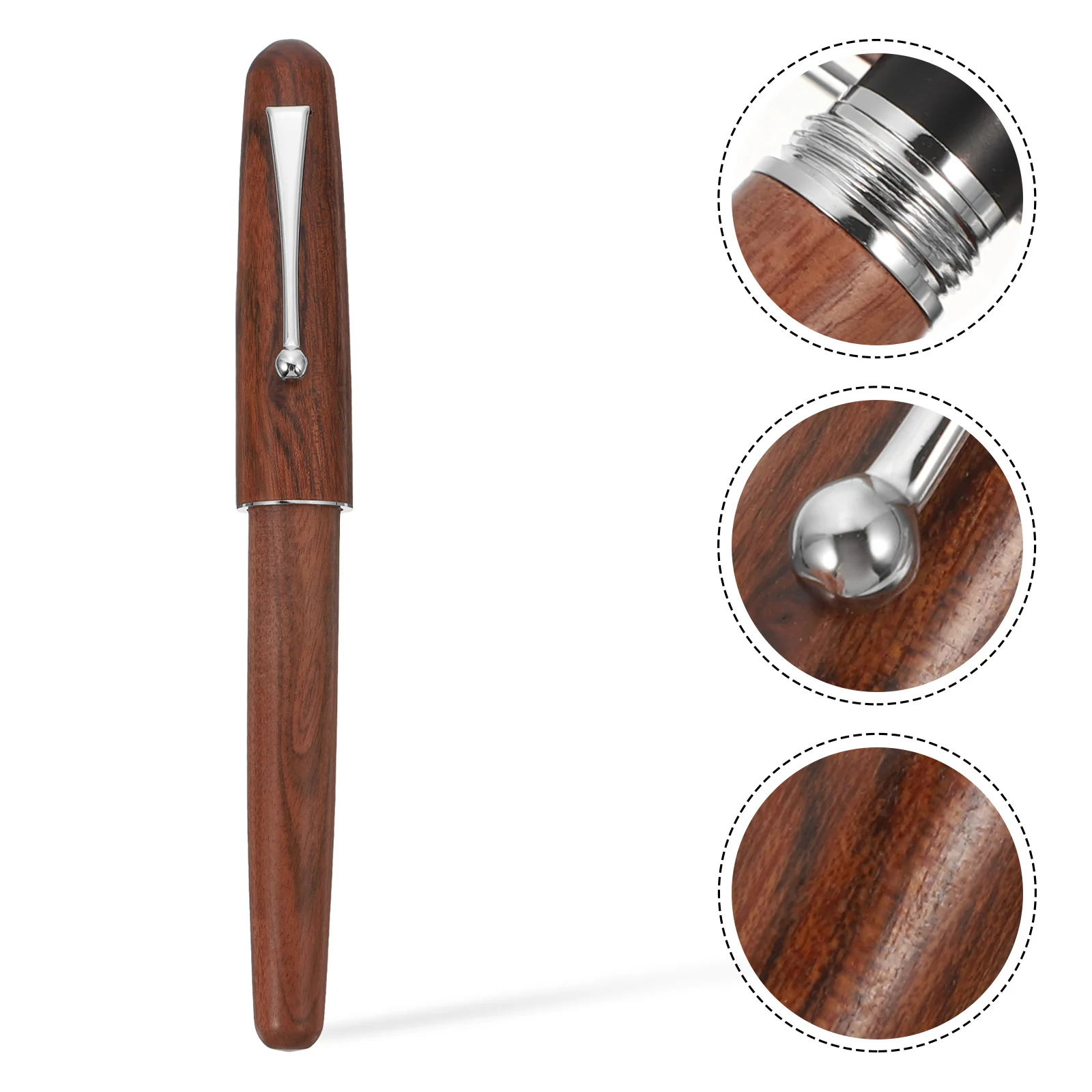 

Premium Wood Metal Calligraphy Fountain Ergonomic Vintage Writing Portable Mini For Office Stationery Gift Lovely Fine Tip Sign