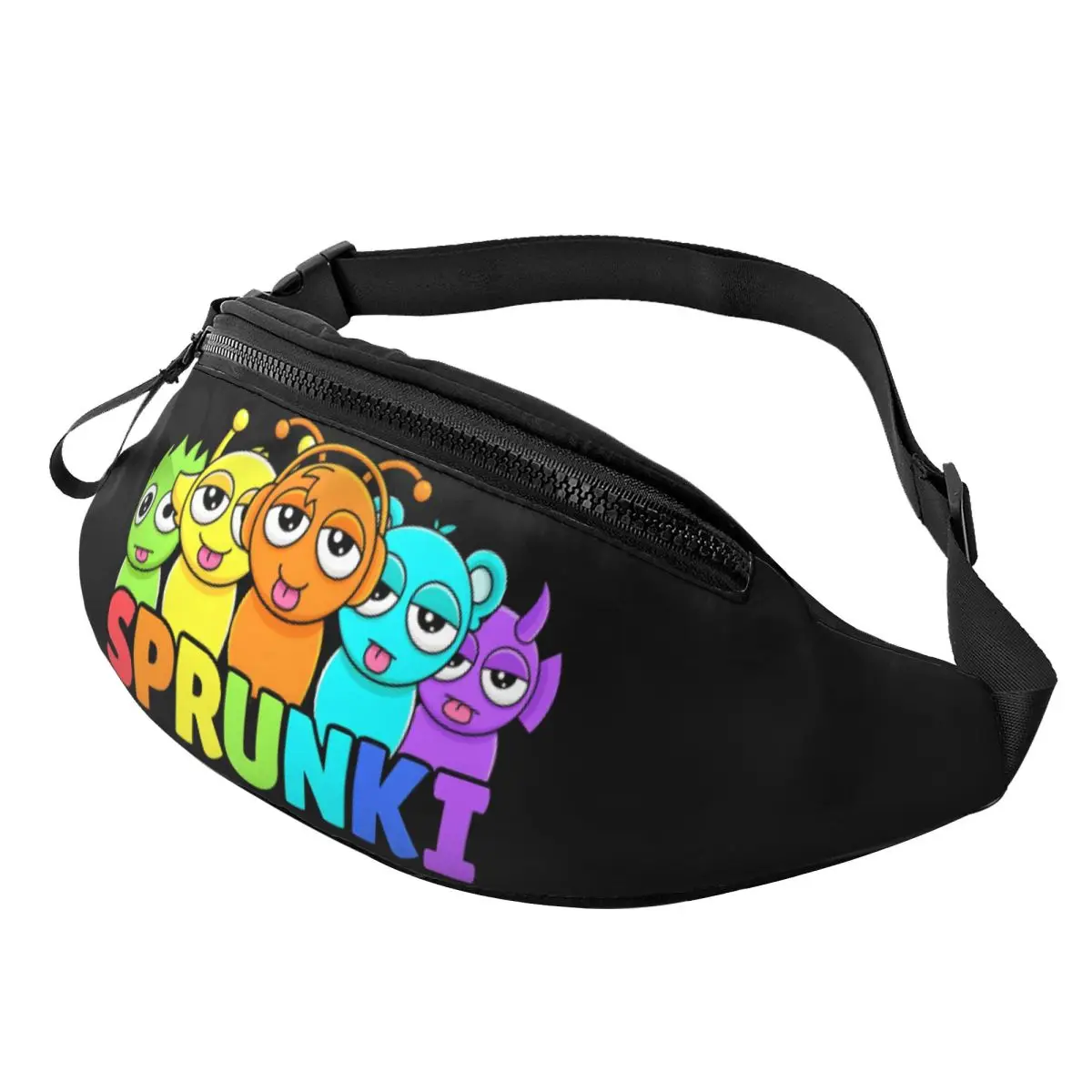 

Custom Casual Sprunki Fanny Pack Women Men Music Game Crossbody Waist Bag for Running Phone Money Pouch