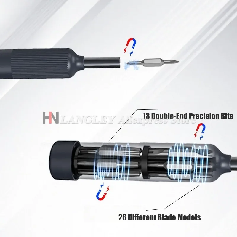 27 في 1 طقم مفك برغي بت مغناطيسي نمط القلم دليل أدوات إصلاح عدة لمشاهدة الكمبيوتر نظارات المجوهرات المحمول آيفون