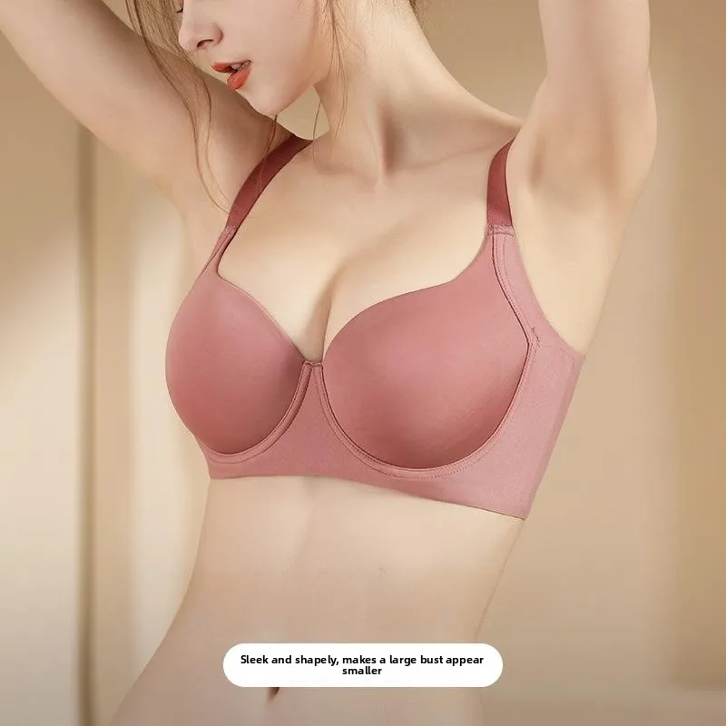 unpierced-plus-size-lingerie-women's-fat-large-underwear-nylon-fabric-adjustable-double-oulder-strap-bra-wirel-gathered