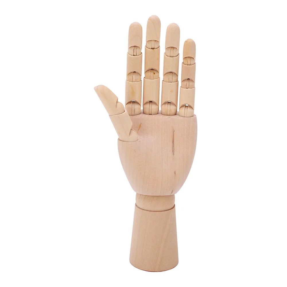 movable joints 18cm Articulated Wooden Hand Model adjustable various gestures Drawing Hand Reference Ornament