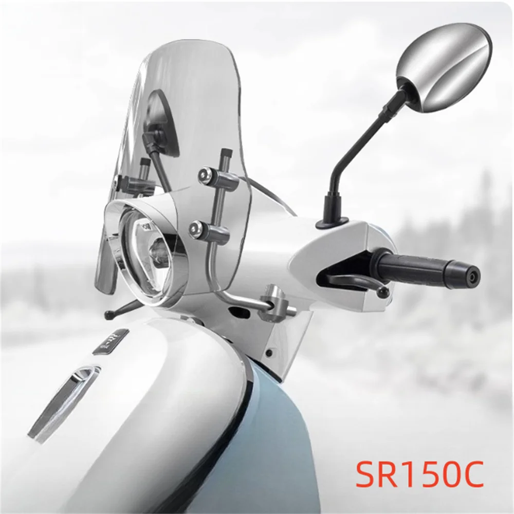 For VOGE SR150C SR150 C windshield modification with raised front windshield chest guard High quality windshield with bracket