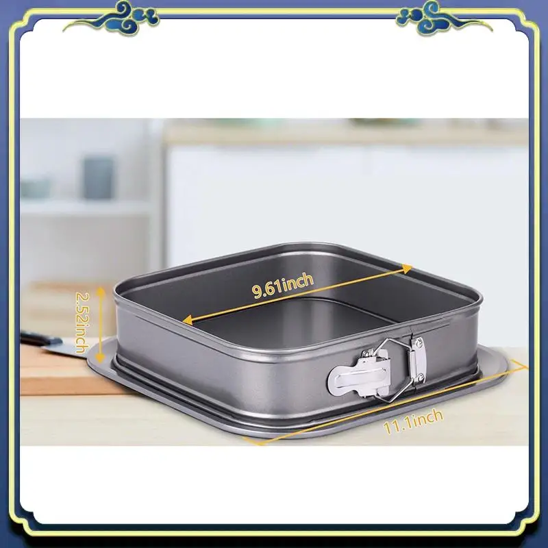 

A56P-Свесенняя форма, квадратная форма для торта, 9-дюймовая форма для торта, форма для чизкейка со съемным основанием, антипригарные принадлежности для украшения торта