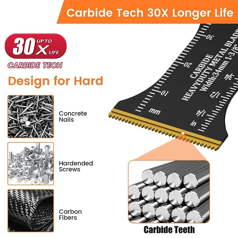 Universal Oscillating Saw Blades Oscillating Tool Blades Multitool Blades Set For Hard Material, Hardened Metal