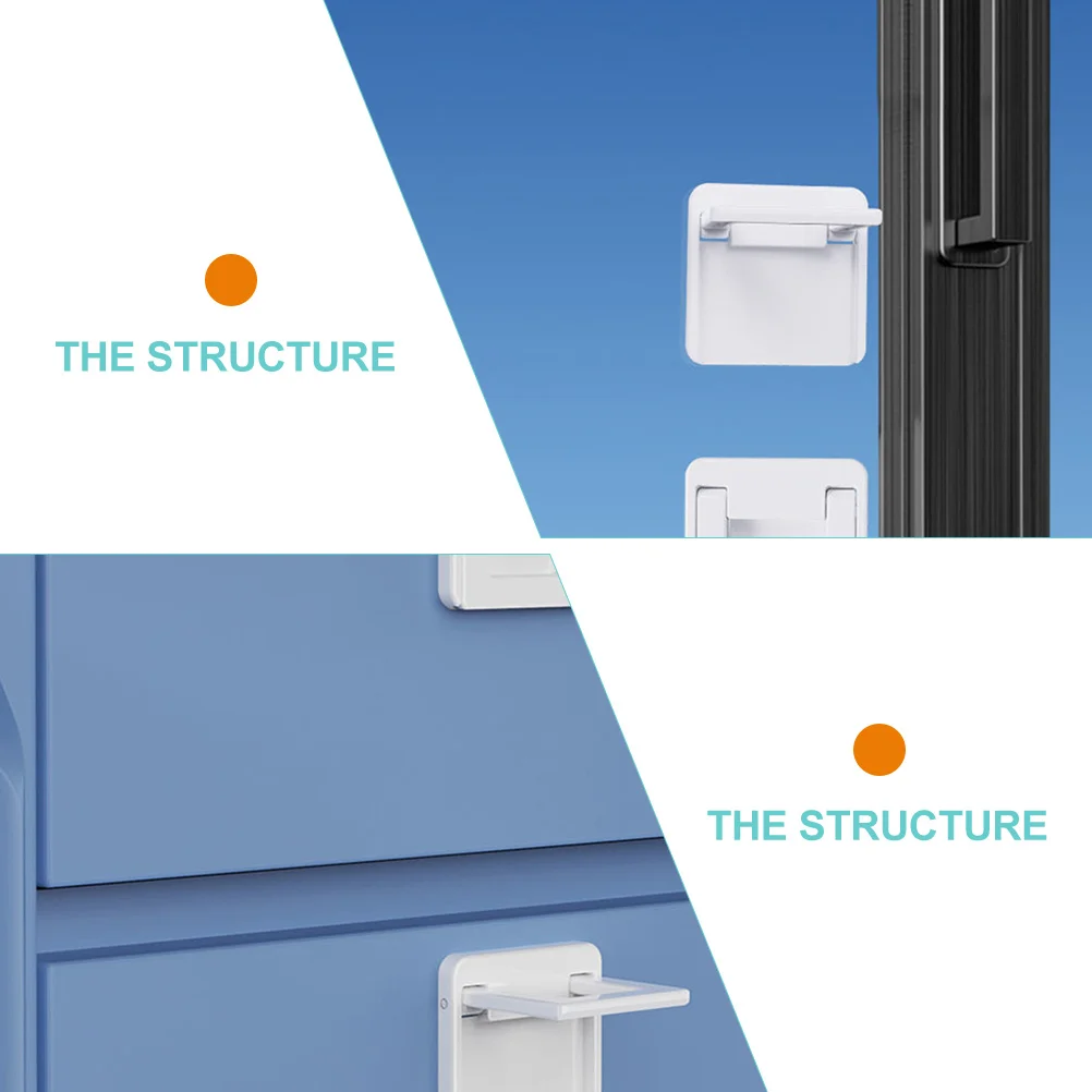 

3pcs White Abs Baby Proof Window Stopper Sliding Door Locks Childproof Security Safety Glass Door Lock Stop Prevent Kids