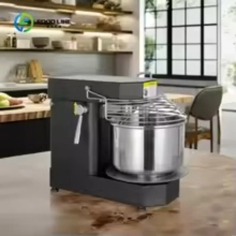 Industrial Spiral Dough Mixer Stainless Steel Body High Efficiency Dough Kneader for Bakery Canteen