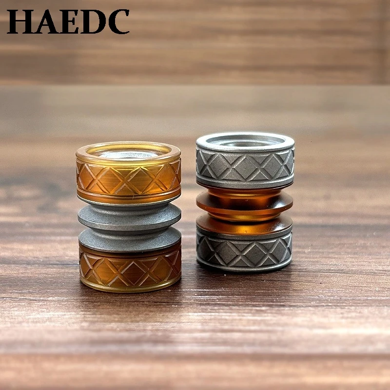 

HAEDC Columnar Titanium Alloy/PEI Bead Paracord Accessories Titanium Beads Rope Keychain Bracelet DIY Zipper Pendant
