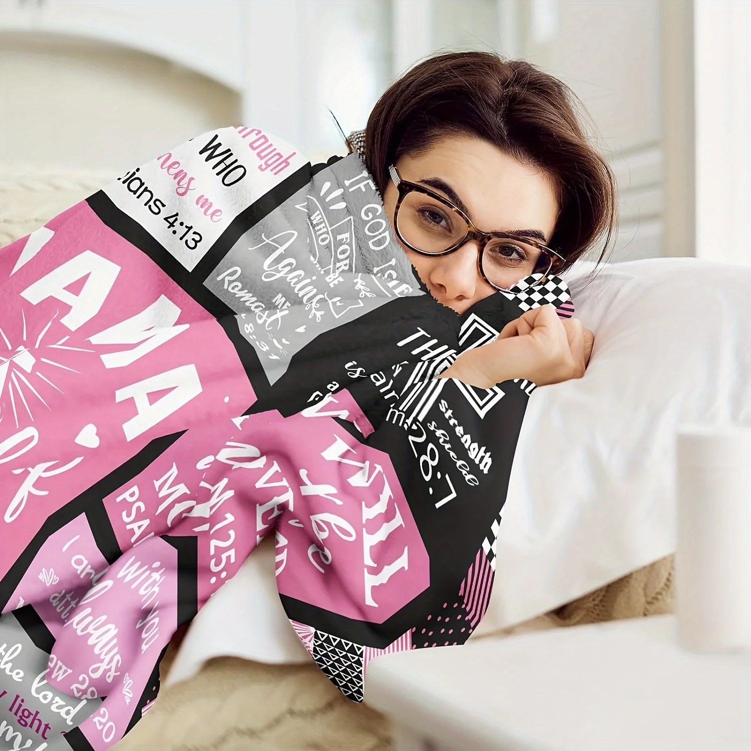 VIKAMA الكتاب المقدس، بطانية الإيمان مزمور الإنجيل الكتب المقدسة الناعمة والصديقة للبشرة غير تساقط هدايا مهرجان الشعر #2