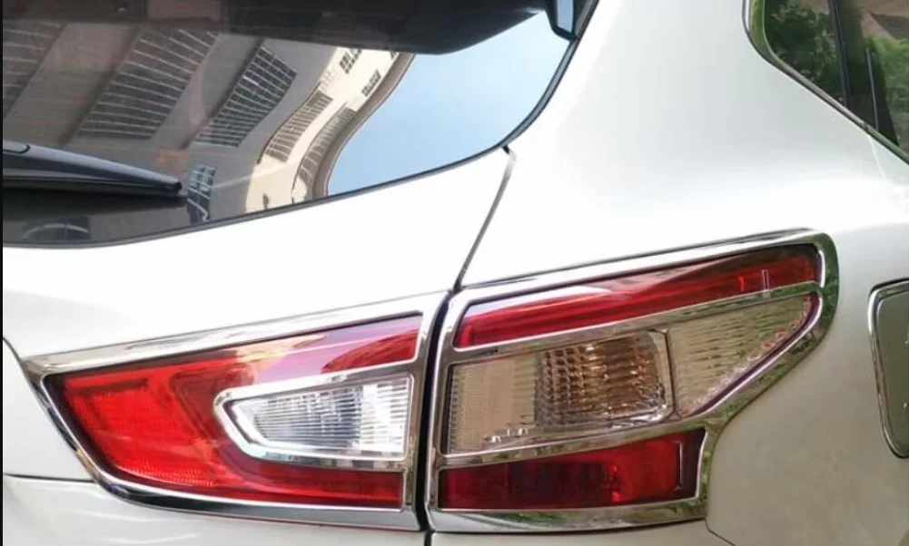 لنيسان قاشقاي J11 2014 2015 2016 ABS الخلفية ضوء غطاء المصباح الكسوة الذيل ضوء الإطار حامي ملصق اكسسوارات السيارات التصميم