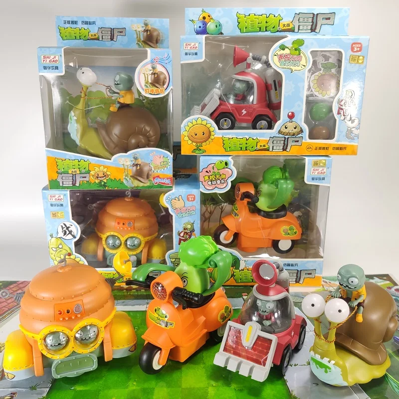 New Electric Plants Vs Zombies 2 Voice Control Induction Universal Wheel Car Imp Snail With Light And Music Kid Birthday Toys