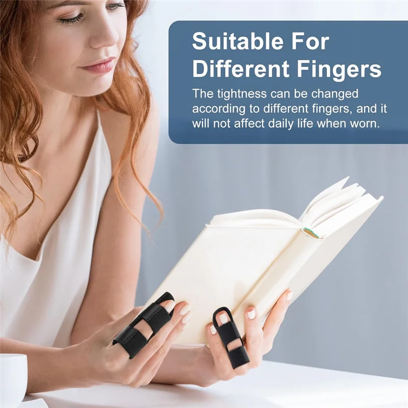 جبيرة إصبع ABDJ-Trigger، مثبت مفصل دعامات الأصابع، جبيرة مطرقة قابلة للتعديل ودعامة اليد، مكواة فرد الأصابع 10 قطع