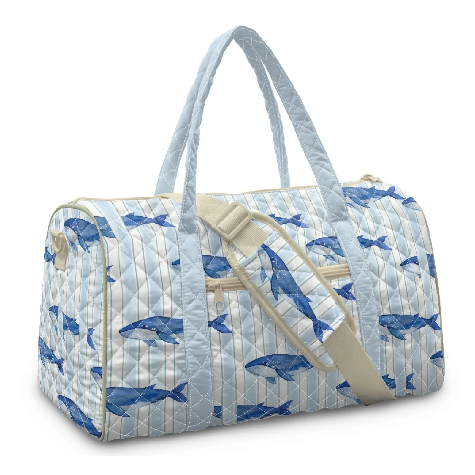 Coloranimal Pattern New Trend Lightweight Carry On Tote for Workout Polyester Quilted Tote Bag