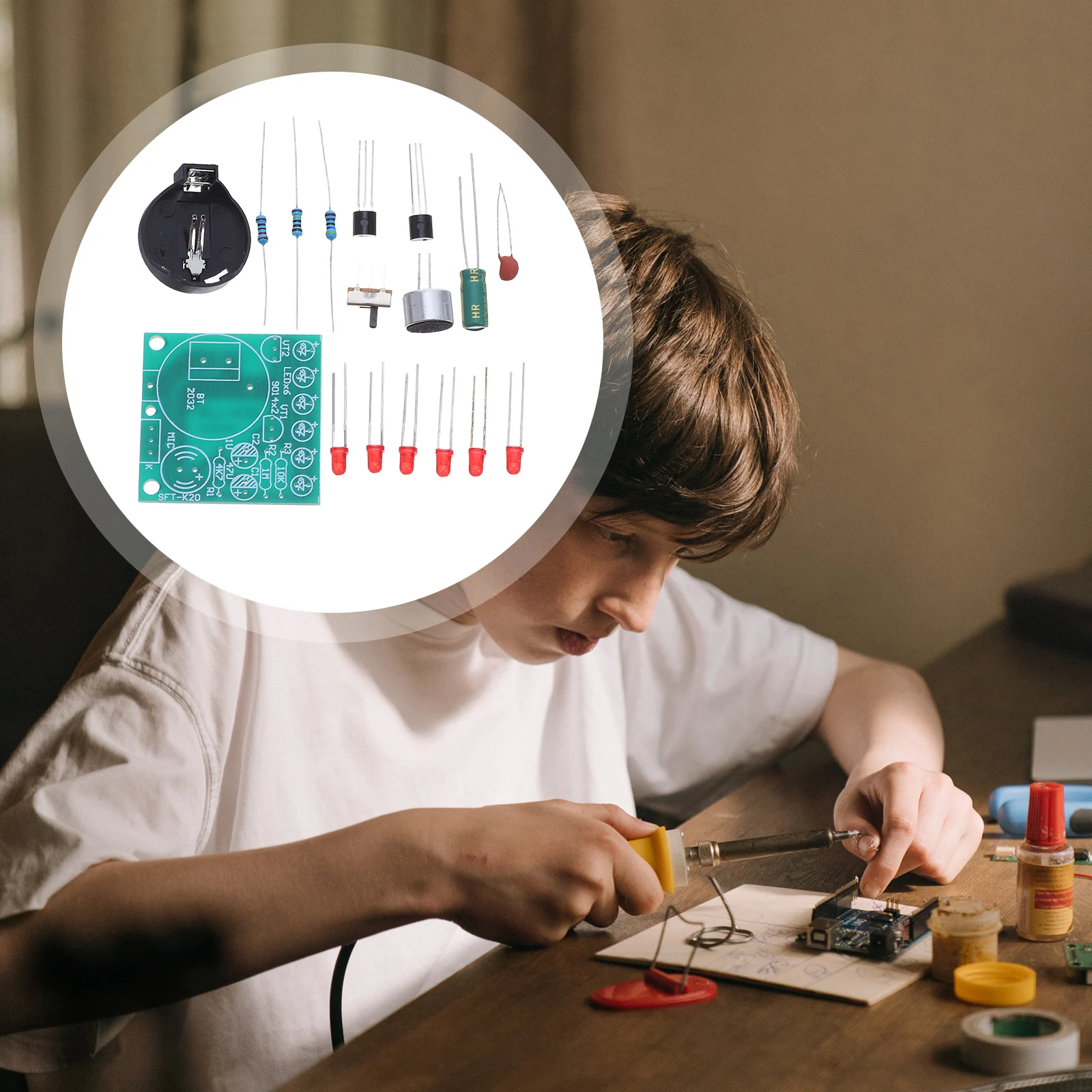 

Voice-Controlled Metronome Kit Electronic DIY Project Fun Soldering Practice LED Light for Kids Adults Party Home Decor