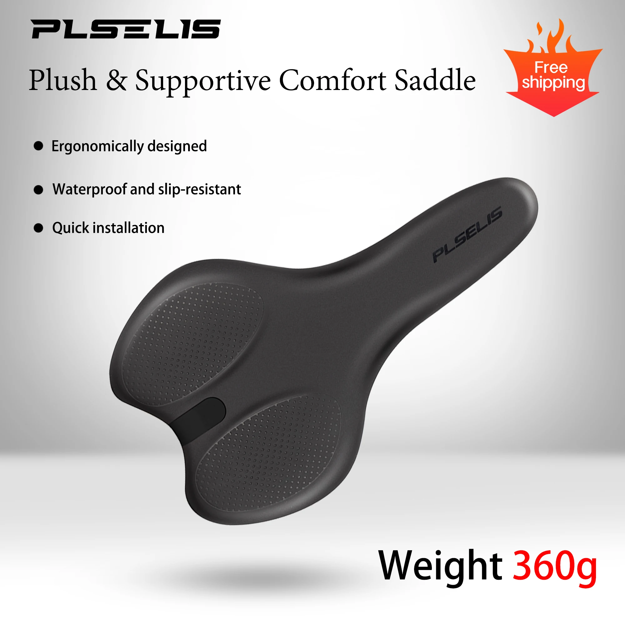 

PLSELIS Bicycle Saddle, Competition-Level Soft and Comfortable Lightweight Road Cycling Accessories, with Durable, Lightweight
