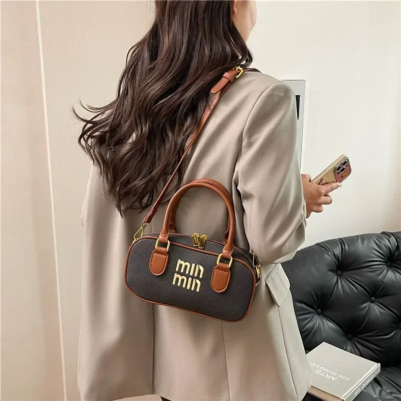 

High-end Ladies Shoulder Bag Leather Handbags Casual Simple Vintage Trendy Design Commuter Fashionable Bag