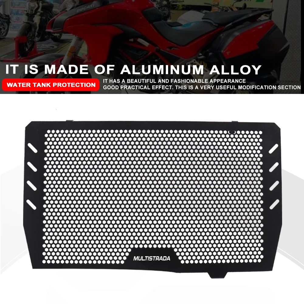 Für Ducati Multistrada 1200 1200S Mts1200 2010-2018 Motorrad Kühlergrill Ölkühlerabdeckung Schwarz Aluminiumlegierung Zubehör