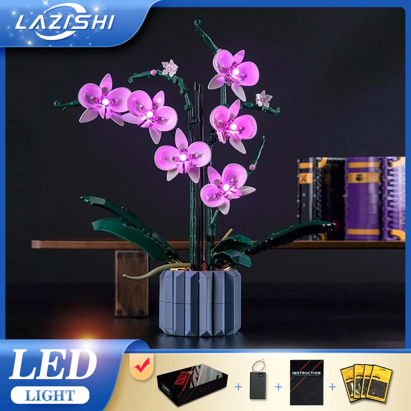 Lazishi LED światło dla 10311 orchidei oświetlenie DIY zabawki (nie obejmują modelu)