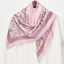 Newest Style Women Scarf Square Tencel Printed Handkerchief Fashion Temperament Beach Sunscreen Shawl