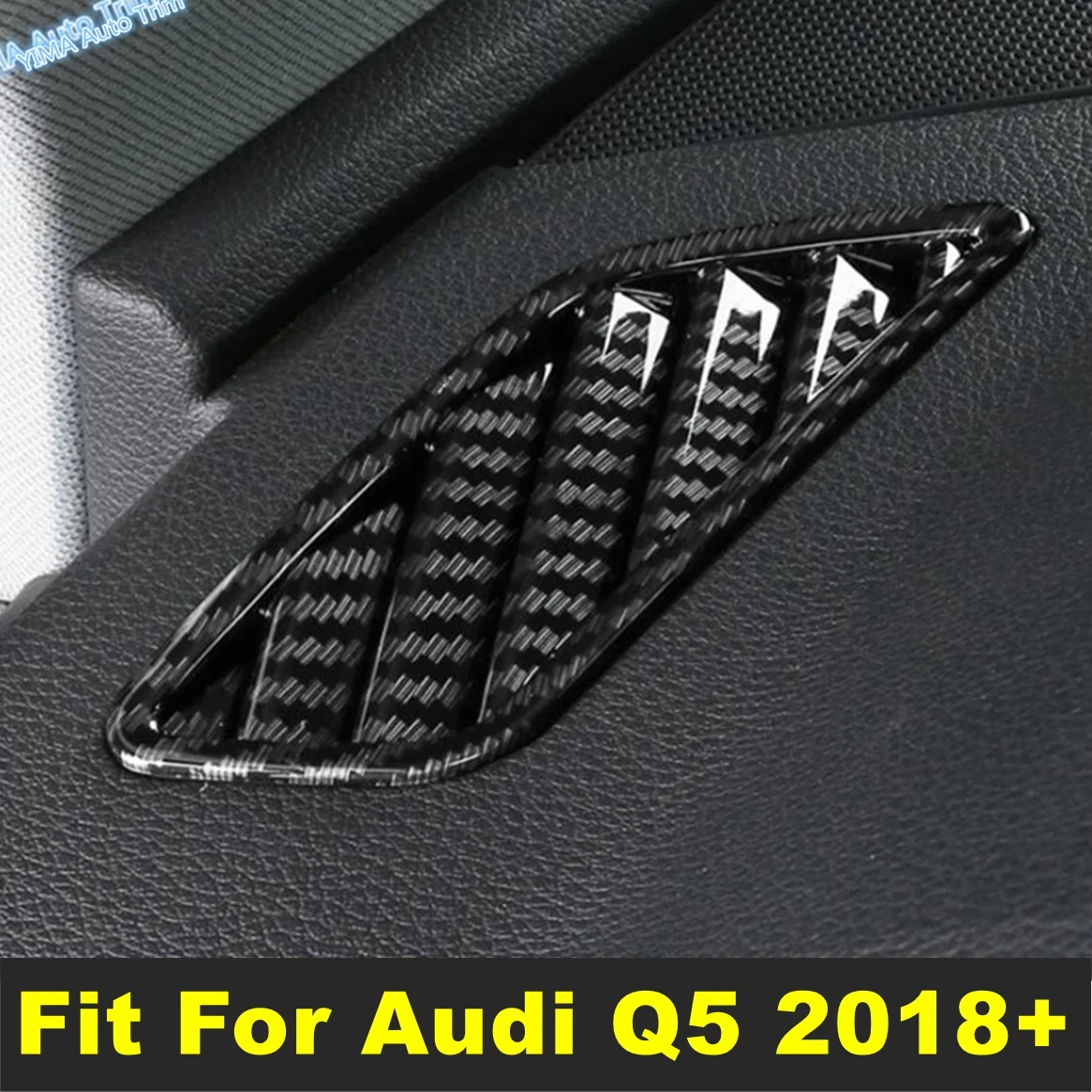 

Car Dashboard Front AC Air Conditioning Outlet Vents Frame Decor Cover Trim Accessories For Audi Q5 2018 - 2023 ABS Carbon Fiber