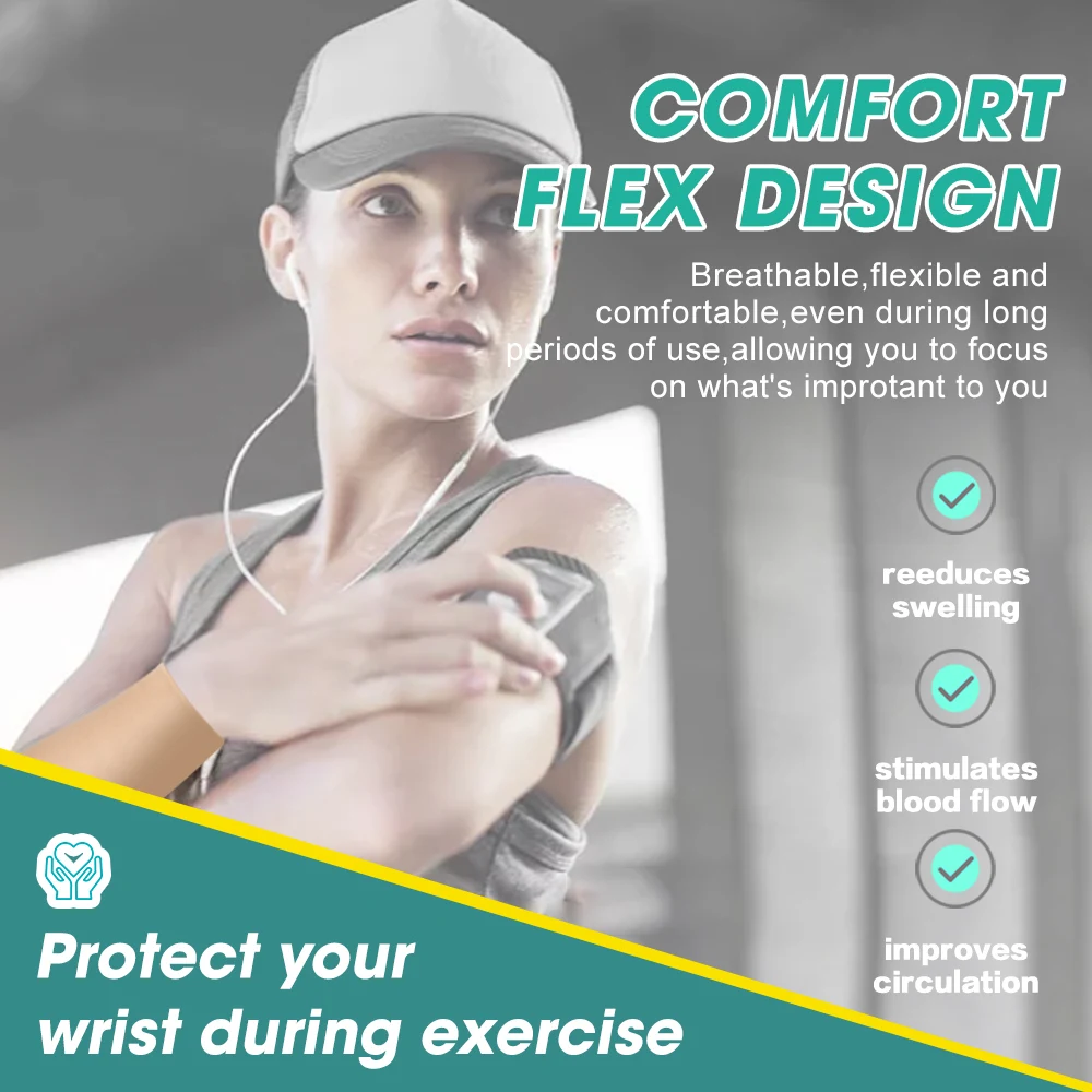 Cofoe 1pcs Protective Wrist Support Wristband Sports Training Bandage Wraps Band Strap Hand Exercises Carpal Tunnel Brace Wrist