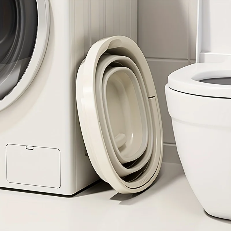 دلو قابل للطي متعدد الوظائف، محمول لصيد الأسماك في الهواء الطلق، وتخزين المنزل، والغسيل ونقع القدم. توفر المساحة، سعة كبيرة. #5