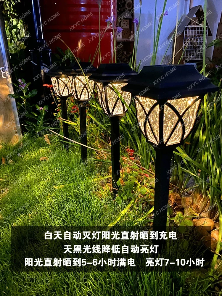 Solar outdoor lawn light courtyard villa garden decoration waterproof night light yard arrangement grass floor lamp image 6