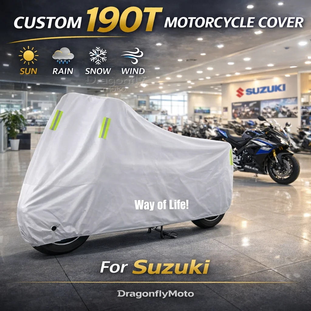 for SUZUKI 650 VSTROM V STROM DL XT DL650 650XT Motorcycle Cover Silver Waterproof UV Rain Dust Sun Outdoor Indoor Protector