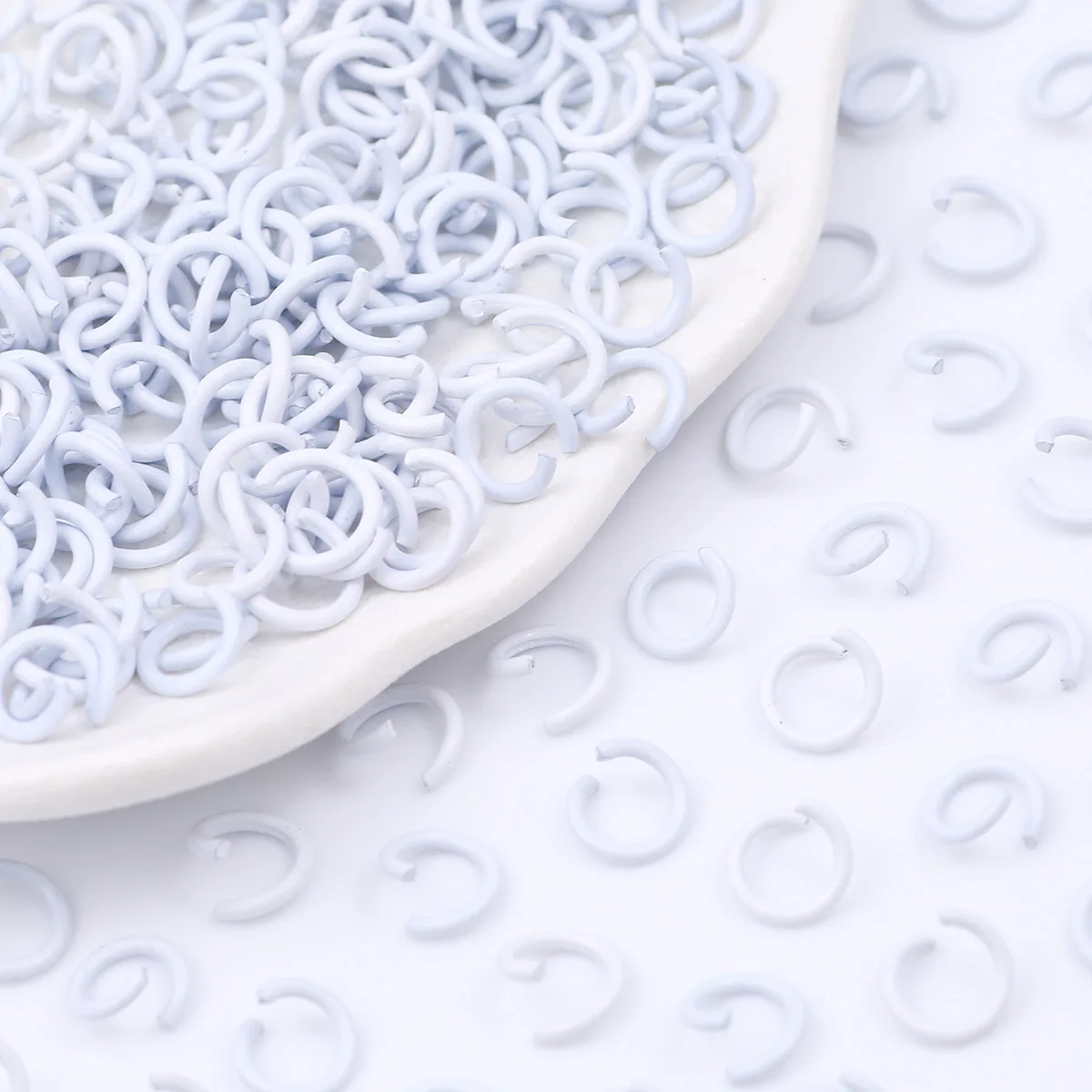 8x12mm Zinc Alloy Colored Open Jump Ring White Handmade DIY for Jewelry Making Beaded Necklace Links Accessories