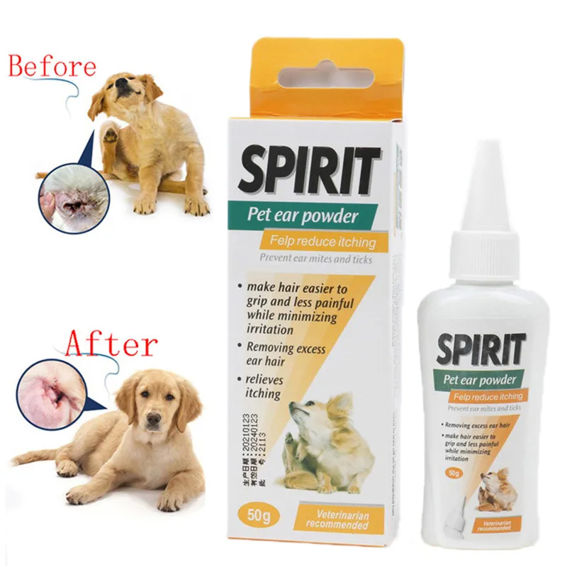 Pet Ear Cleaner Pet Ear Excess Hair Removing Powder Healthy Care Anti-mite Anti-ticks Cleaning Supplies Dog Product Pet Ear Care