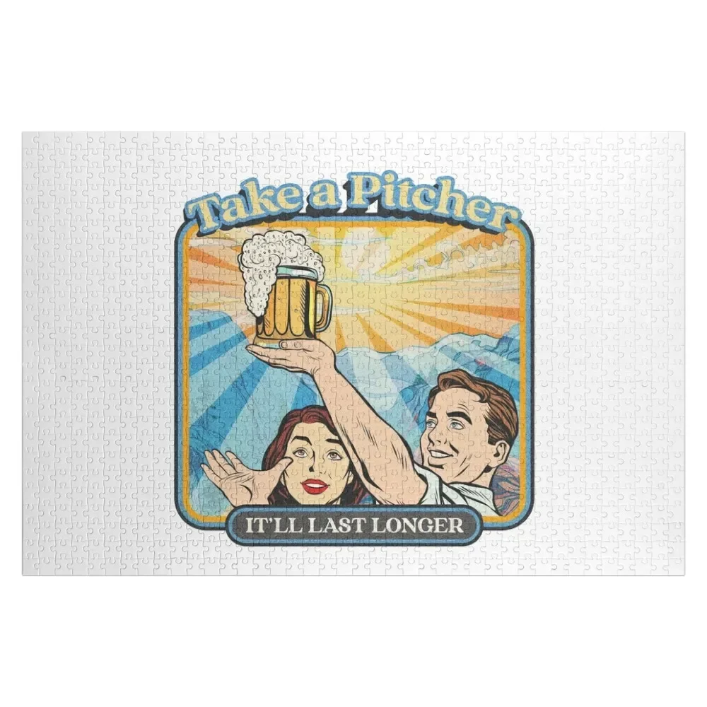 

Take a Pitcher, It'll last longer - Steven Rhodes parody Jigsaw Puzzle Custom Wood Adult Wooden Puzzle