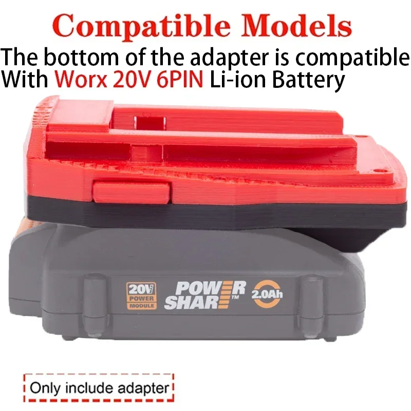 Adapter/Converter for Hilti 22V B22 CPC Li-Ion tools to Worx 20V 6PIN Li-Ion Battery Adapter Power Tool Accessories