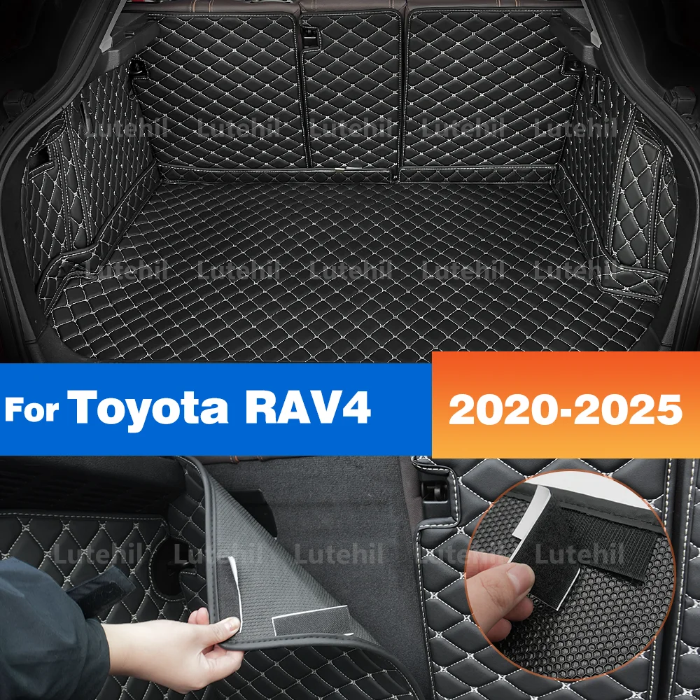 

Для Toyota RAV4 2020-2025 (2024, 2023, 2022, 2021) — Автомобильный коврик в багажник с полным покрытием, защитный вкладыш, аксессуары для интерьера