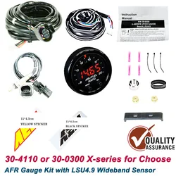 for AEM Wideband Gauge 30-4110 30-0300 X-series AFR UEGO Air Fuel Ratio gauge Kit, with LSU4.9 0258017025 17025 Sensor+AEM Decal