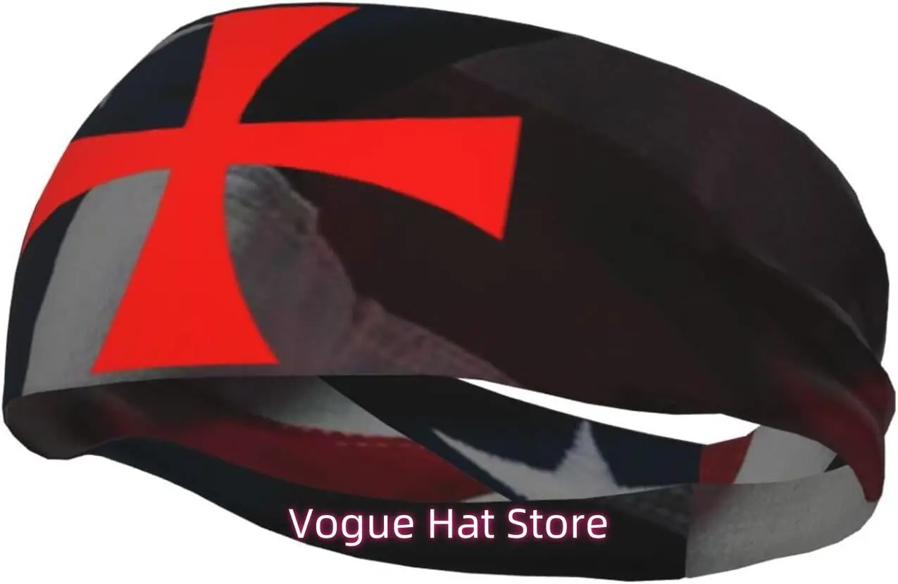 

Повязки на голову с символом рыцарей тамплиеров, спортивные нескользящие повязки для тенниса и тренировок для женщин и мужчин