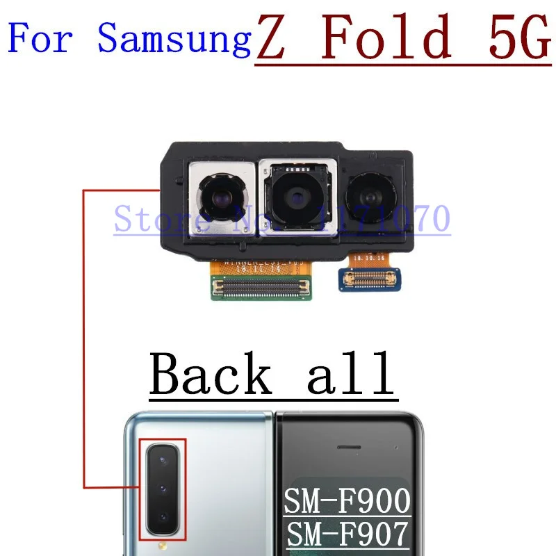 For Samsung Galaxy Z Fold Fold2 Fold3 Fold4 5G Rear Facing Selfie Big Back Main Camera Module Ribbon Flex Cable Parts