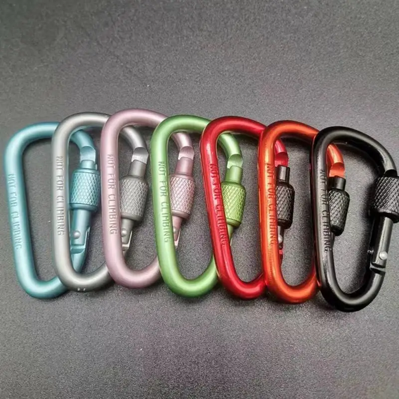 Aluminium legierung Karabiner D-Ring Schlüssel anhänger Clip Camping Schlüssel ring Karabiner haken Outdoor Travel Kit