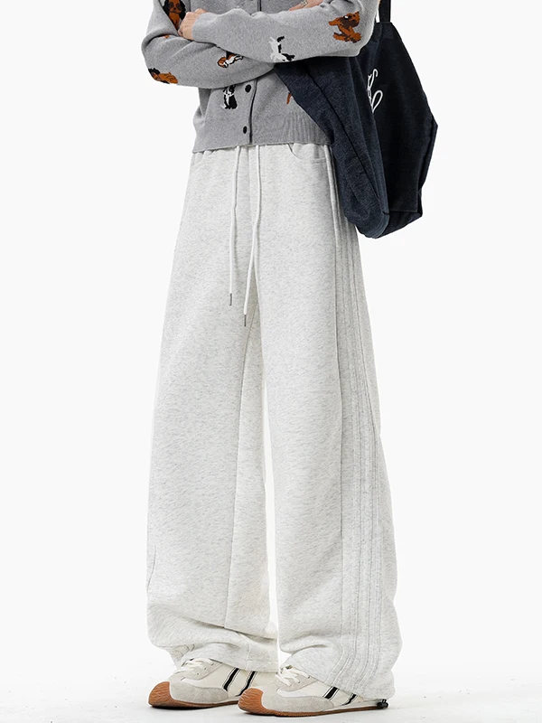 

Мужские брюки с широкими штанинами в американском стиле, повседневные, прямые, из смесового хлопка, плотные, для весны и осени, модные