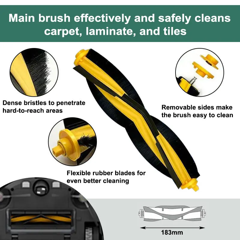 For Ecovacs Deebot T8+ T8 AIVI T8 N8+ N8 Plus N8 Pro T9 Spare Parts Main Side Brush Hepa Filter Mop Cloth Dust Bag Accessories