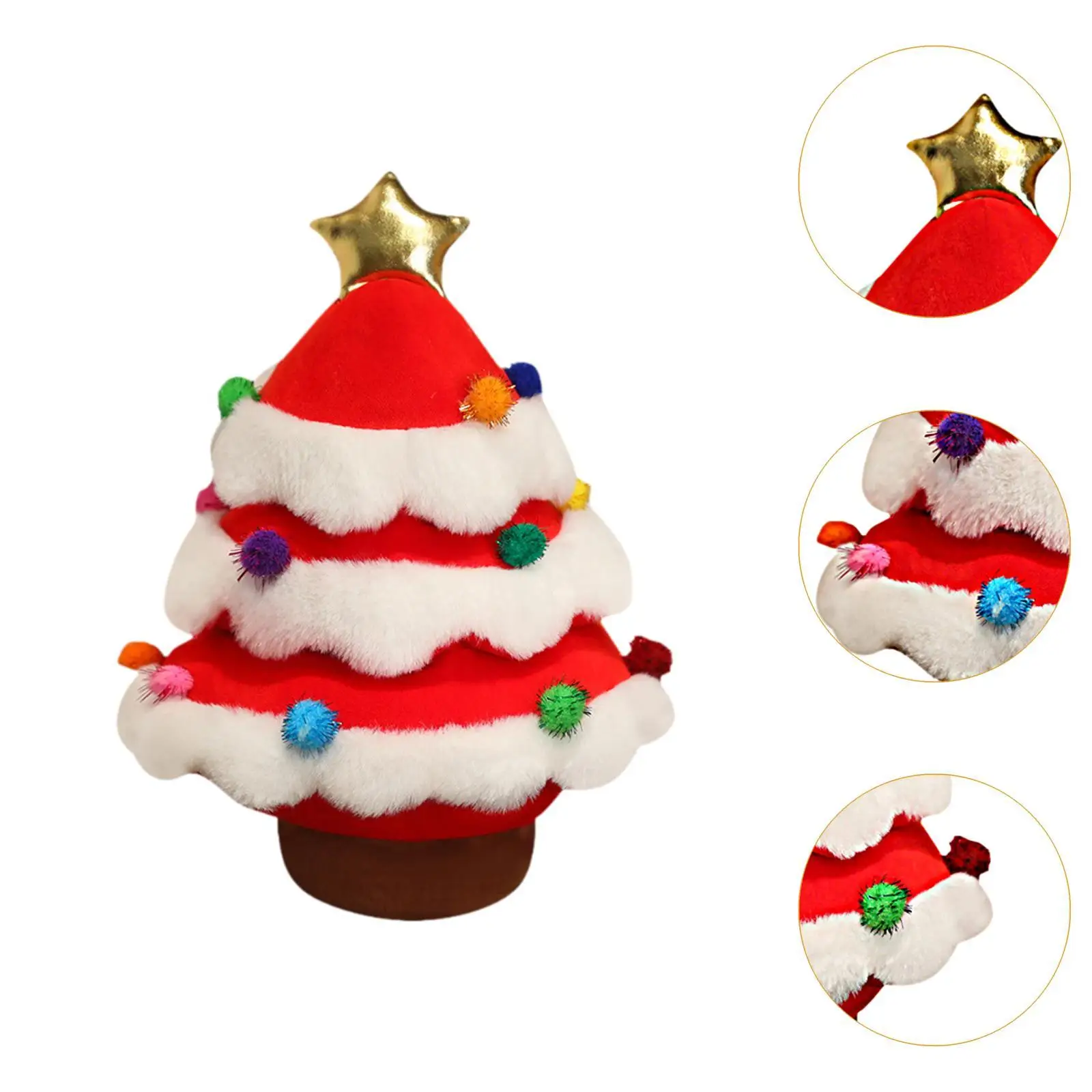 Christmas Tree Plush Toy Practical Lovely Xmas Tree Decor Christmas Decoration for Living Room Family Coworkers Dorm Ideal Gift