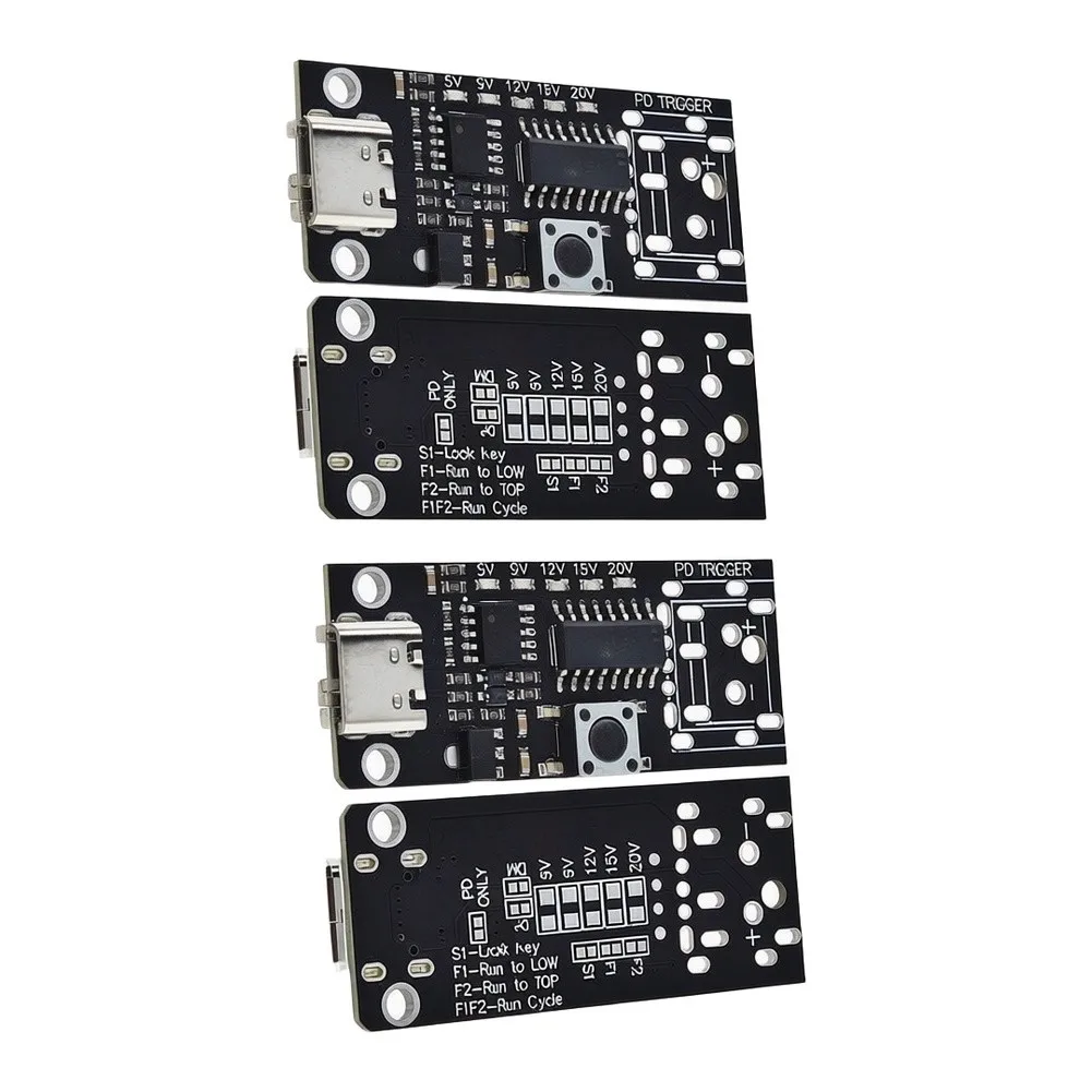 4pcs For PD QC Trigger Module for Type-C Interface Automatic Voltage Detection 5V 9V 12V 20V with and Memory Save