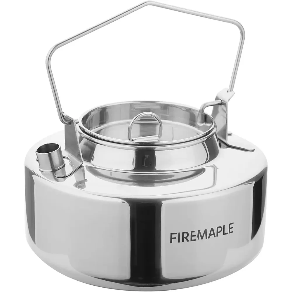 

Portable Stainless Steel Kettle for Outdoor Camping, 1.5L Capacity, Durable Bushcraft Gear