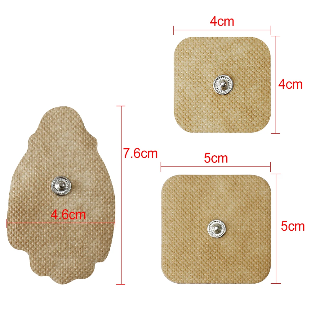 Reutilizável Fisioterapia Eletrodos Pads, TENS Acupuntura Pads, auto-adesivos remendos de substituição, Massageador Adesivos, 10 pcs, 20pcs